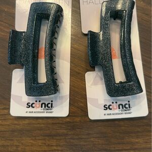 Scunci Sparkling Black Hair Clips